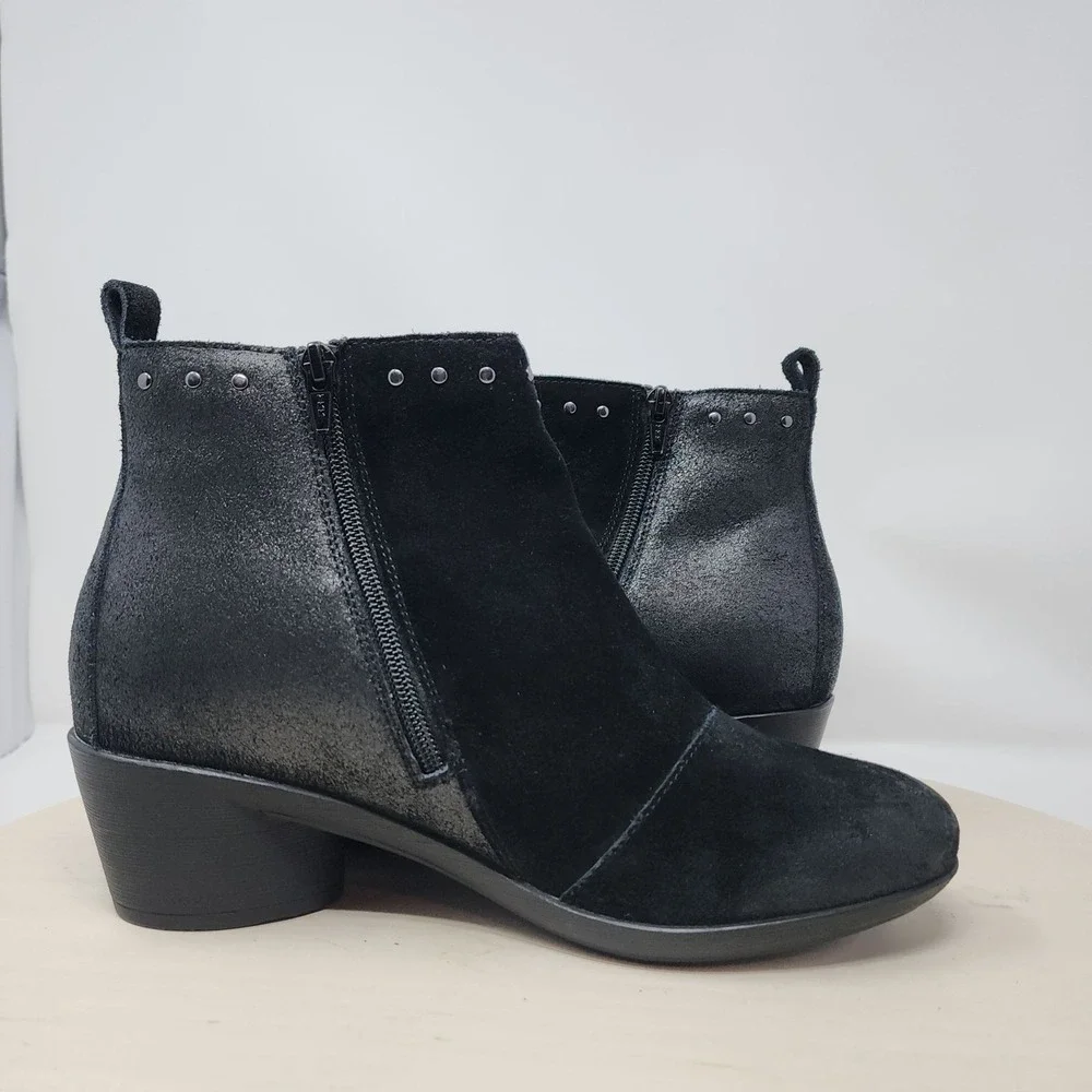 Josef Seibel Ankle Boots‎ Womens EU 41 US 10 Romika Daisy Black Suede Studded 2